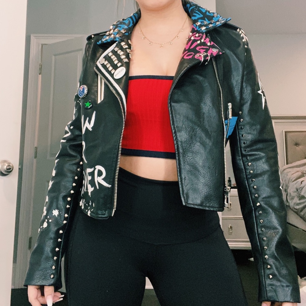 Custom Bershka leather jacket